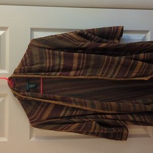 Lauren Ralph Lauren silk and linen strioed cardigan Shawl Wrap